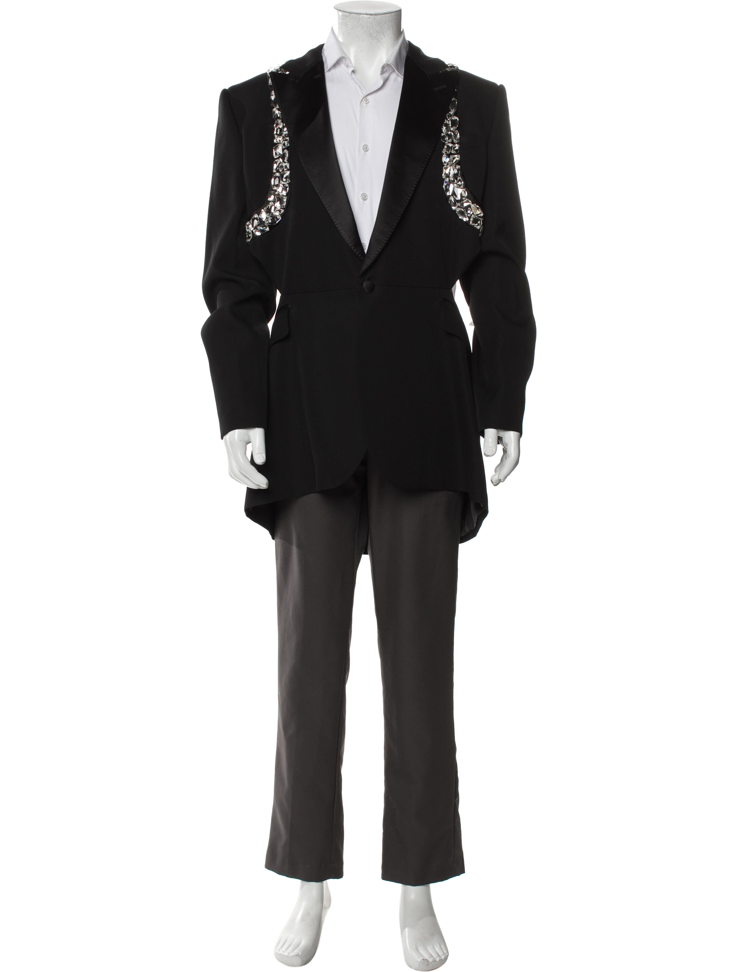 Alexander McQueen Wool Crystal Embellishments Blazer