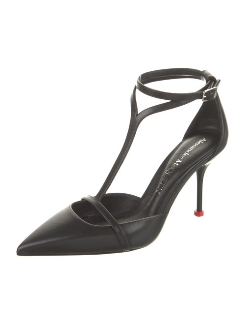 Alexander McQueen Leather T-Strap Pumps