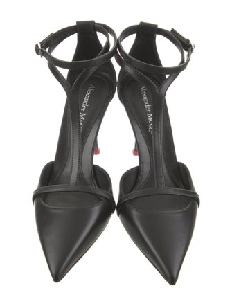 Alexander McQueen Leather T-Strap Pumps