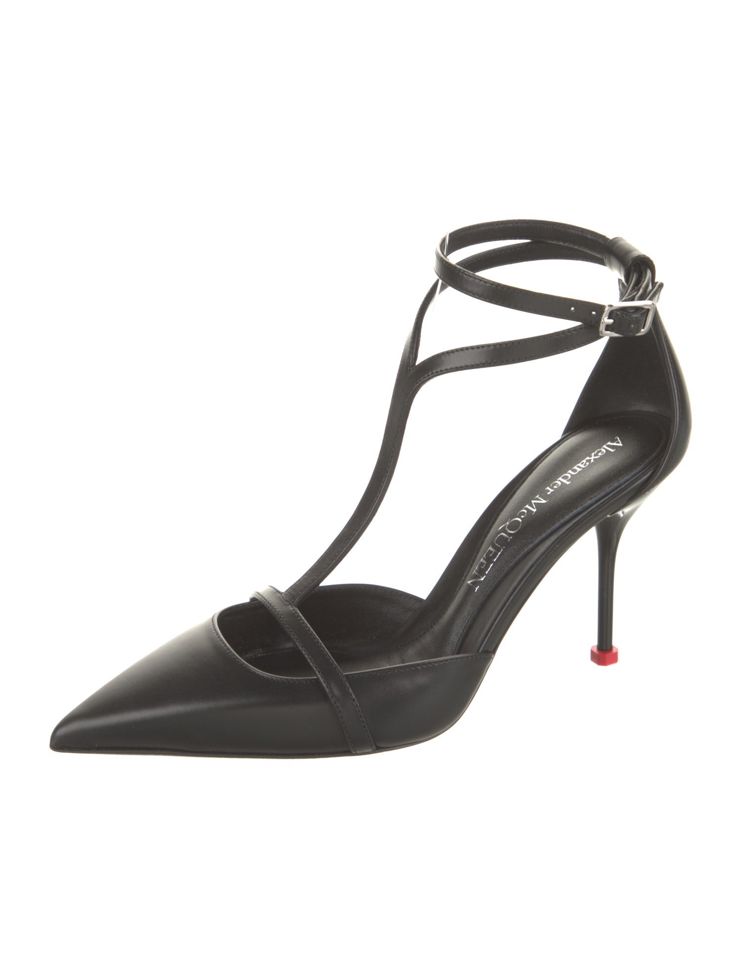 Alexander McQueen Leather T-Strap Pumps