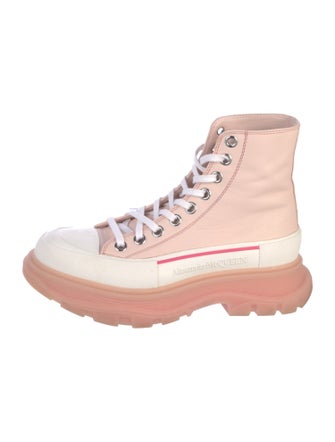 Alexander McQueen Leather Wedge Sneakers