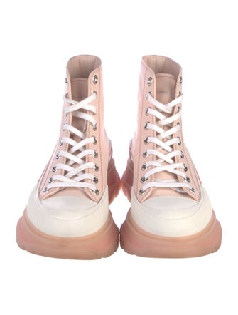 Alexander McQueen Leather Wedge Sneakers