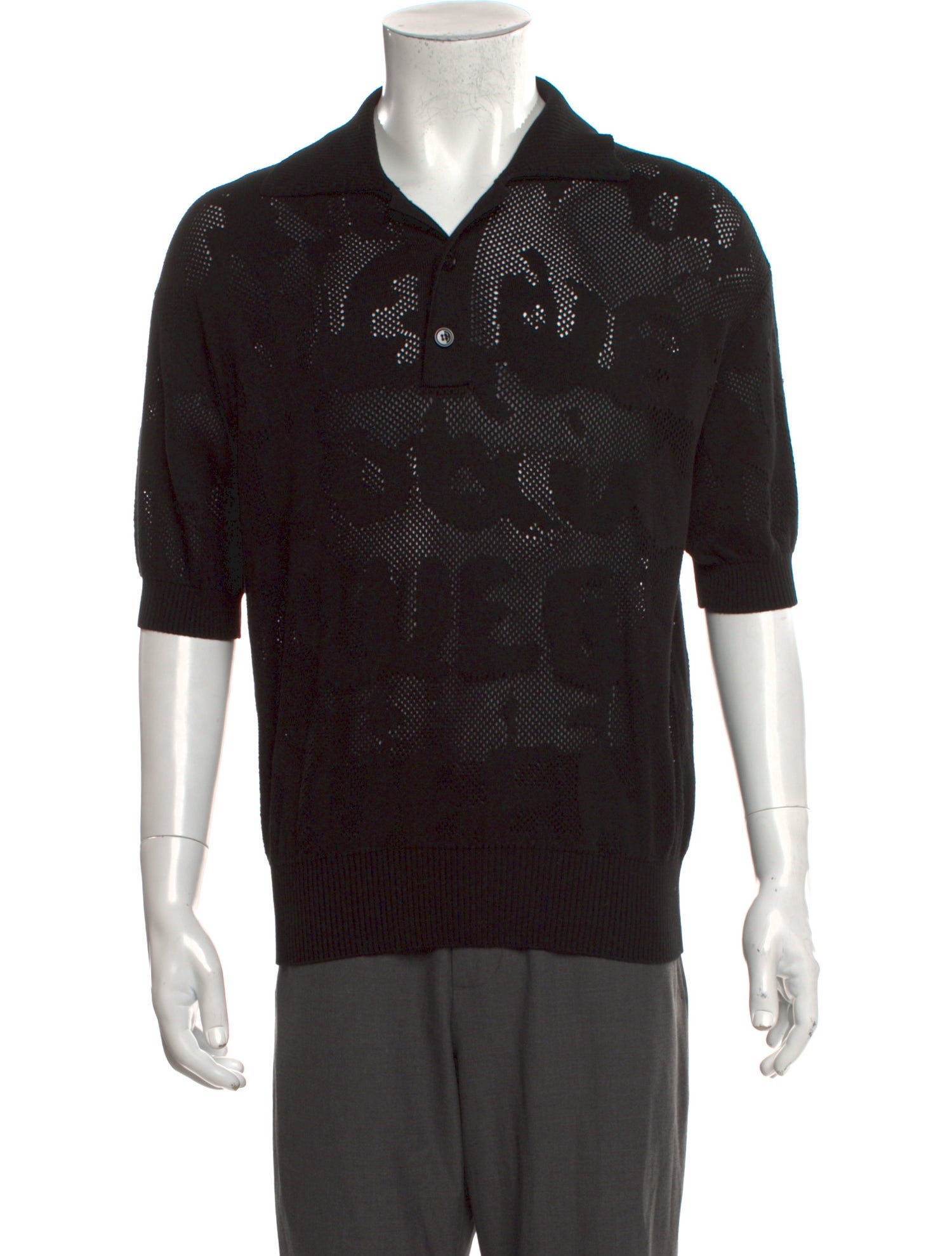 Alexander McQueen Printed Collar Polo Sweater w/ Tags