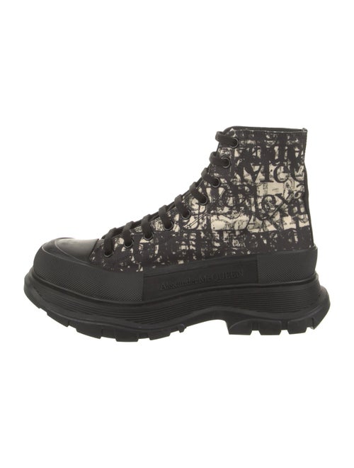 Alexander McQueen Canvas Printed Hiking Boots