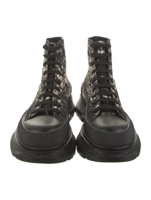 Alexander McQueen Canvas Printed Hiking Boots