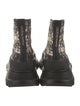 Alexander McQueen Canvas Printed Hiking Boots