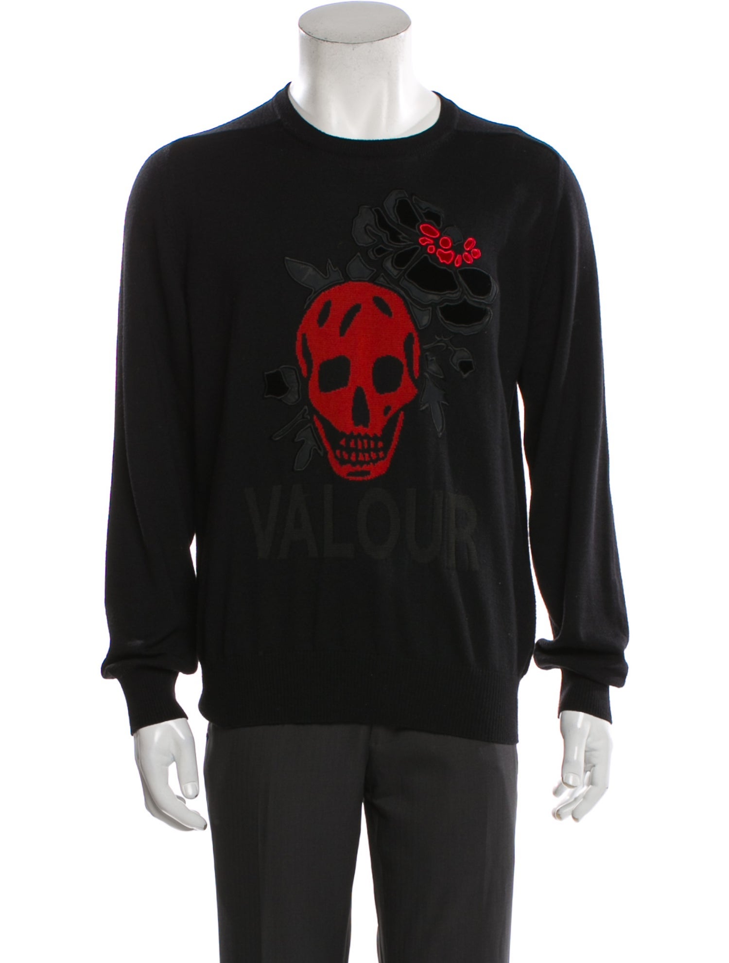 Alexander McQueen Graphic Print Crew Neck Pullover