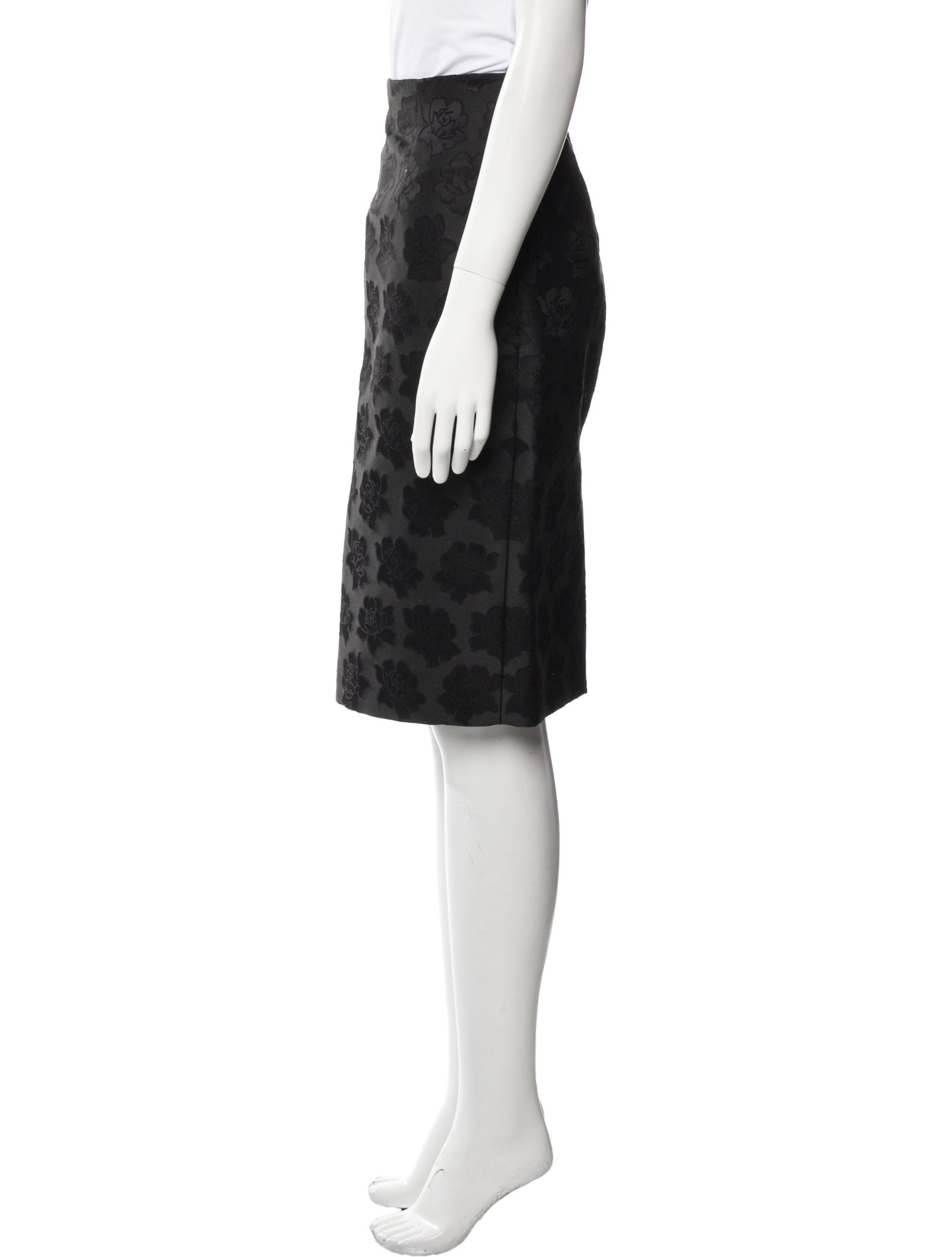 Alexander McQueen Floral Print Knee-Length Skirt