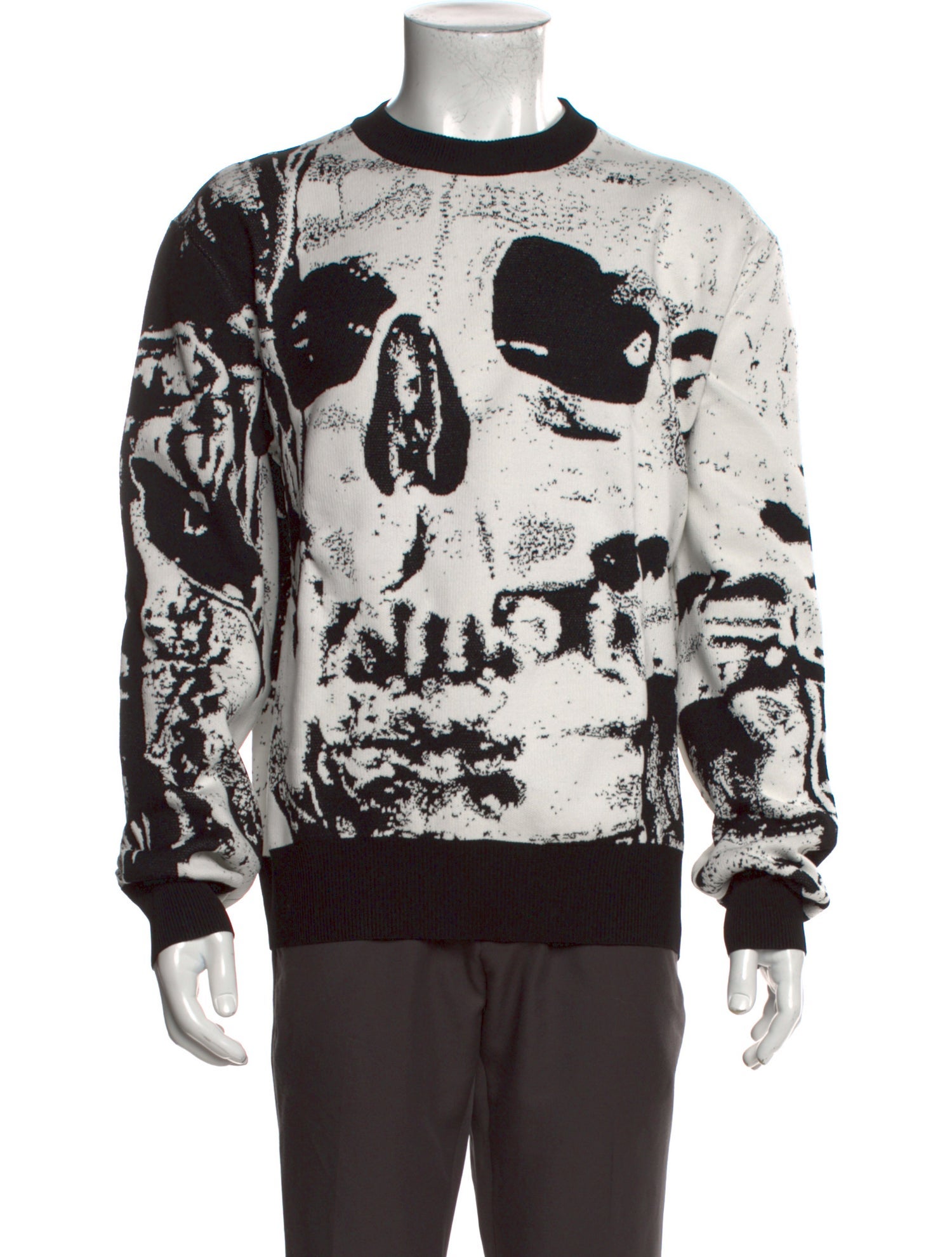 Alexander McQueen Printed Crew Neck Pullover