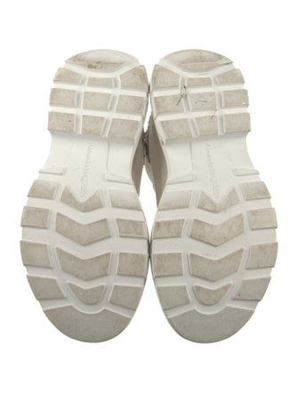 Alexander McQueen Canvas Crystal Embellishments Combat Boots