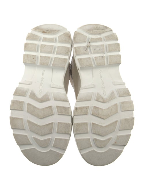 Alexander McQueen Canvas Crystal Embellishments Combat Boots