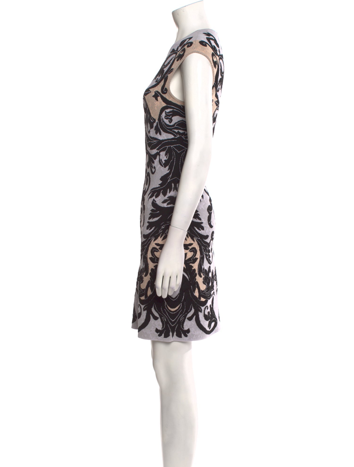 Alexander McQueen Crew Neck Mini Dress