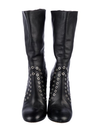 Alexander McQueen Suede Combat Boots