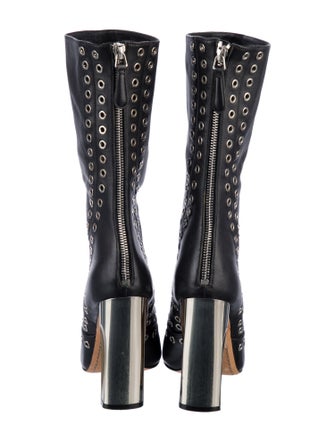 Alexander McQueen Suede Combat Boots