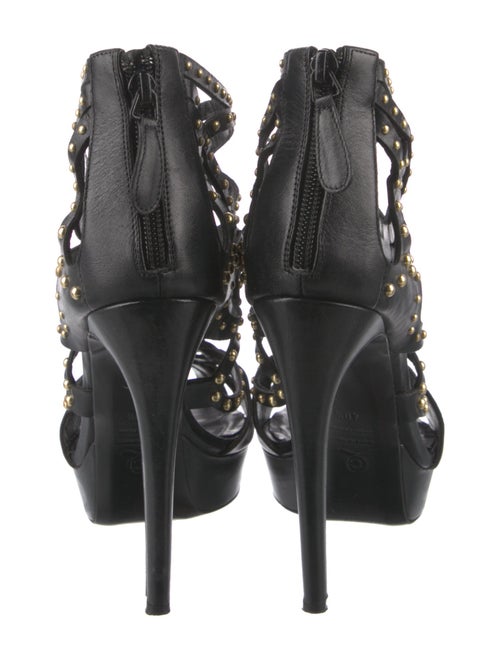 Alexander McQueen Leather Studded Accents T-Strap Pumps