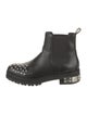 Alexander McQueen Leather Studded Accents Chelsea Boots
