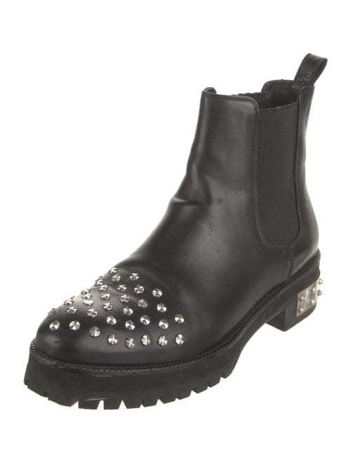 Alexander McQueen Leather Studded Accents Chelsea Boots