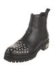 Alexander McQueen Leather Studded Accents Chelsea Boots