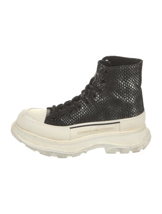 Alexander McQueen Embossed Leather Printed Sneakers