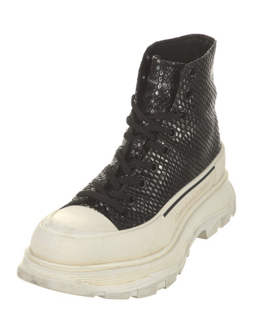 Alexander McQueen Embossed Leather Printed Sneakers