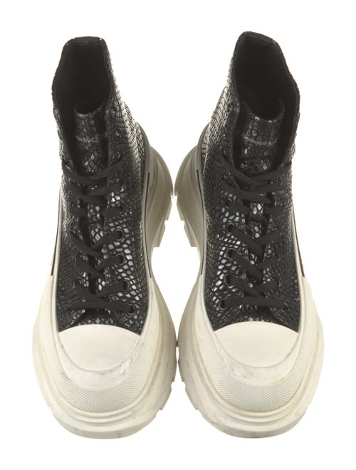 Alexander McQueen Embossed Leather Printed Sneakers