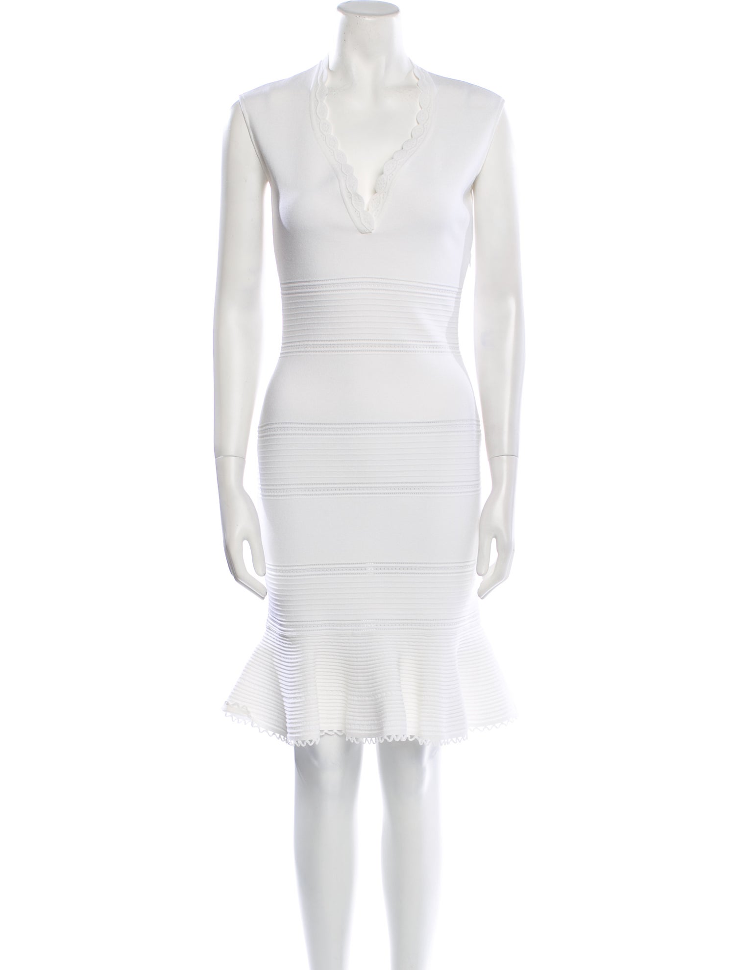 Alexander McQueen V-Neck Knee-Length Dress