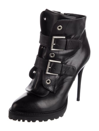 Alexander McQueen Leather Combat Boots