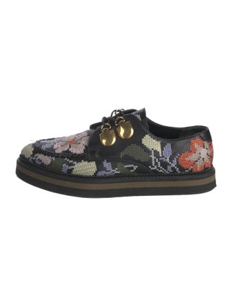 Alexander McQueen Leather Printed Oxfords