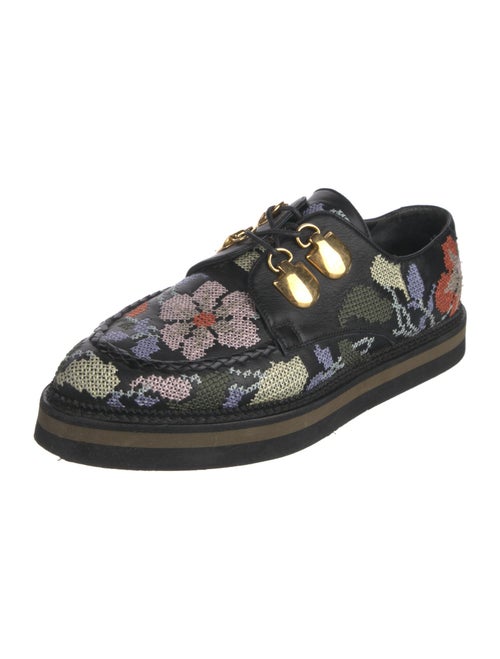Alexander McQueen Leather Printed Oxfords