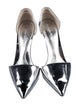 Alexander McQueen Spike Accents Patent Leather Slingback Sandals