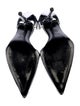 Alexander McQueen Spike Accents Patent Leather Slingback Sandals
