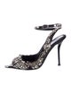Alexander McQueen Crystal Crystal Embellishments Slingback Pumps