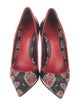 Alexander McQueen Leather Floral Print Pumps