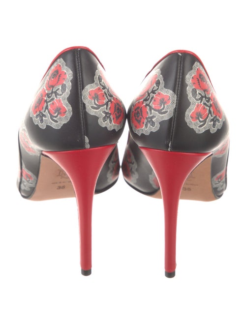 Alexander McQueen Leather Floral Print Pumps