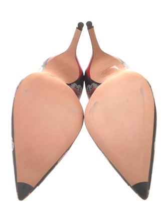 Alexander McQueen Leather Floral Print Pumps