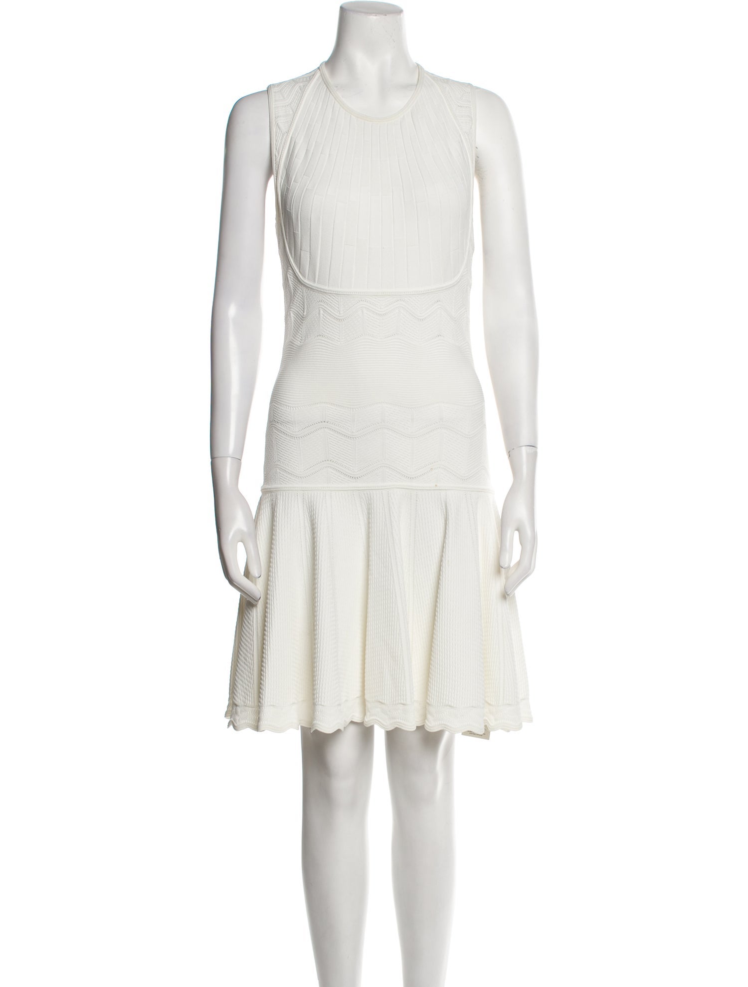 Alexander McQueen Crew Neck Mini Dress