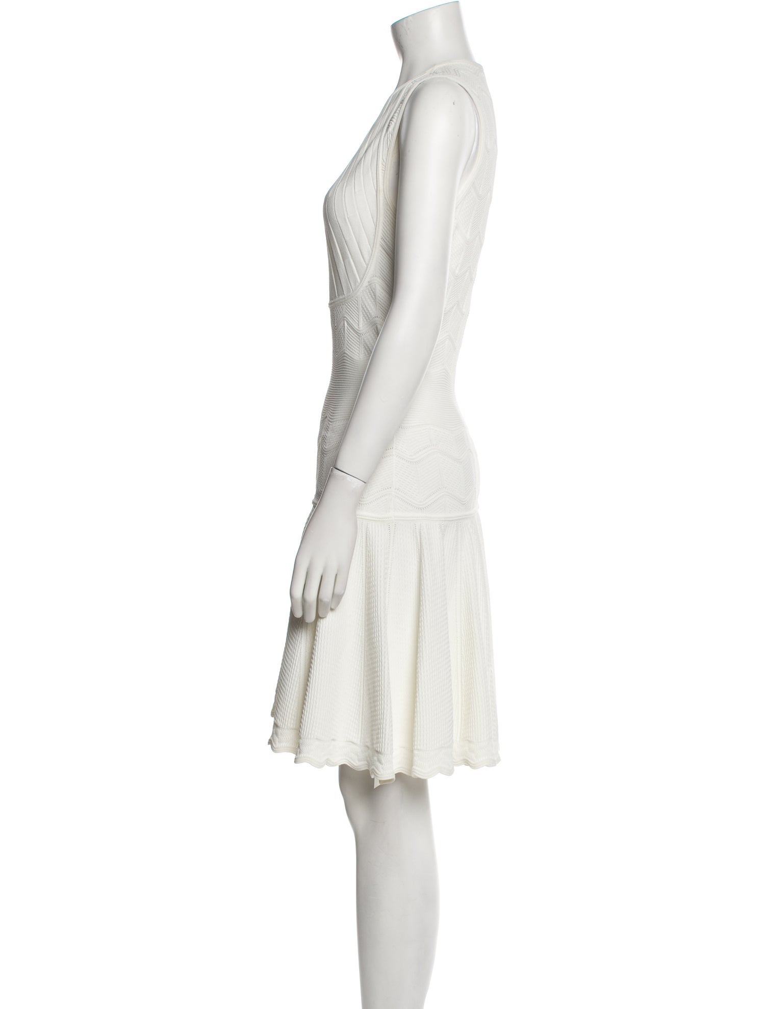 Alexander McQueen Crew Neck Mini Dress