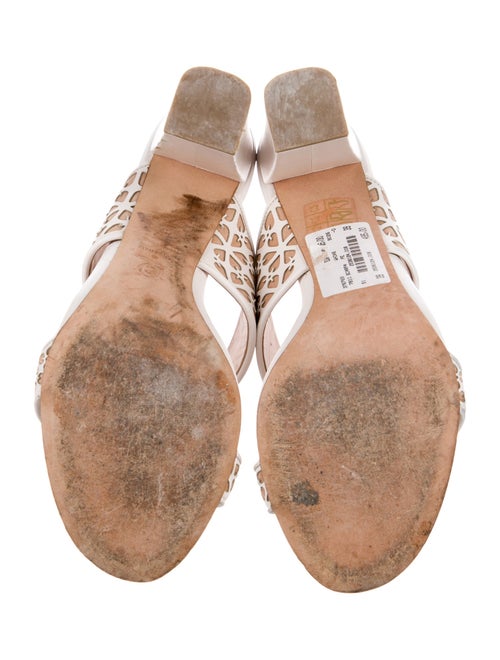 Alexander McQueen Leather Lasercut Accents Slides