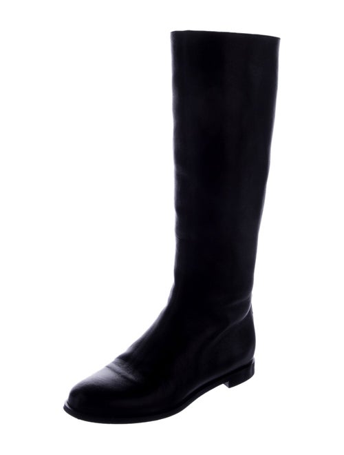Alexander McQueen Leather Studded Accents Riding Boots
