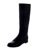 Alexander McQueen Leather Studded Accents Riding Boots