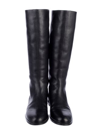 Alexander McQueen Leather Studded Accents Riding Boots