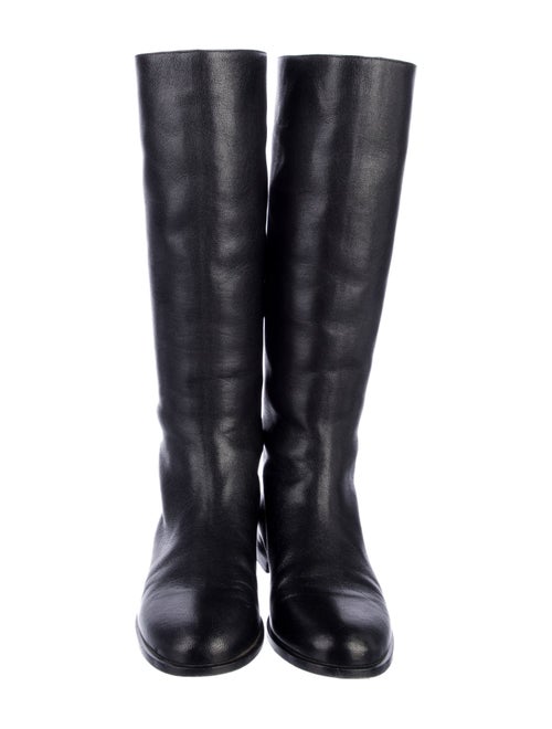 Alexander McQueen Leather Studded Accents Riding Boots