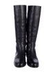 Alexander McQueen Leather Studded Accents Riding Boots