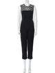 Alexander McQueen Lace Pattern Crew Neck Jumpsuit