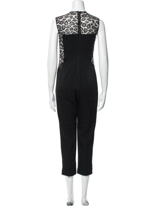 Alexander McQueen Lace Pattern Crew Neck Jumpsuit