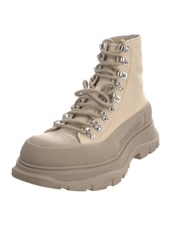 Alexander McQueen Canvas Hiking Boots
