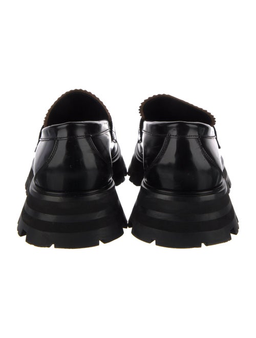 Alexander McQueen Leather Scalloped Accent Loafers