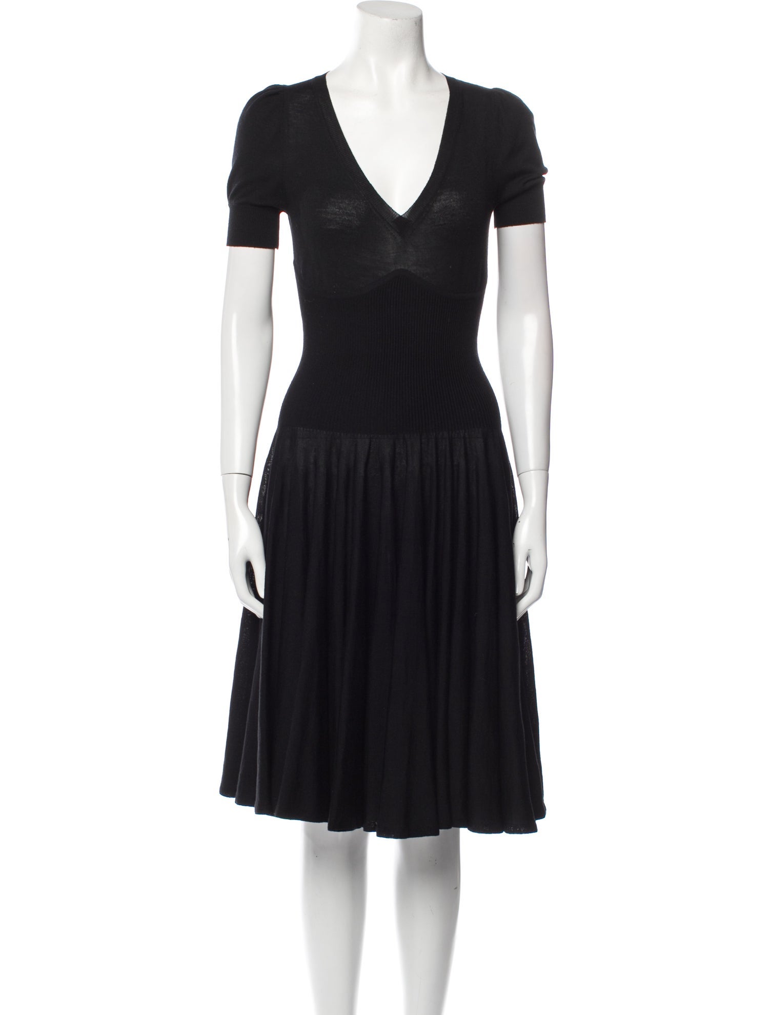 Alexander McQueen Wool Knee-Length Dress