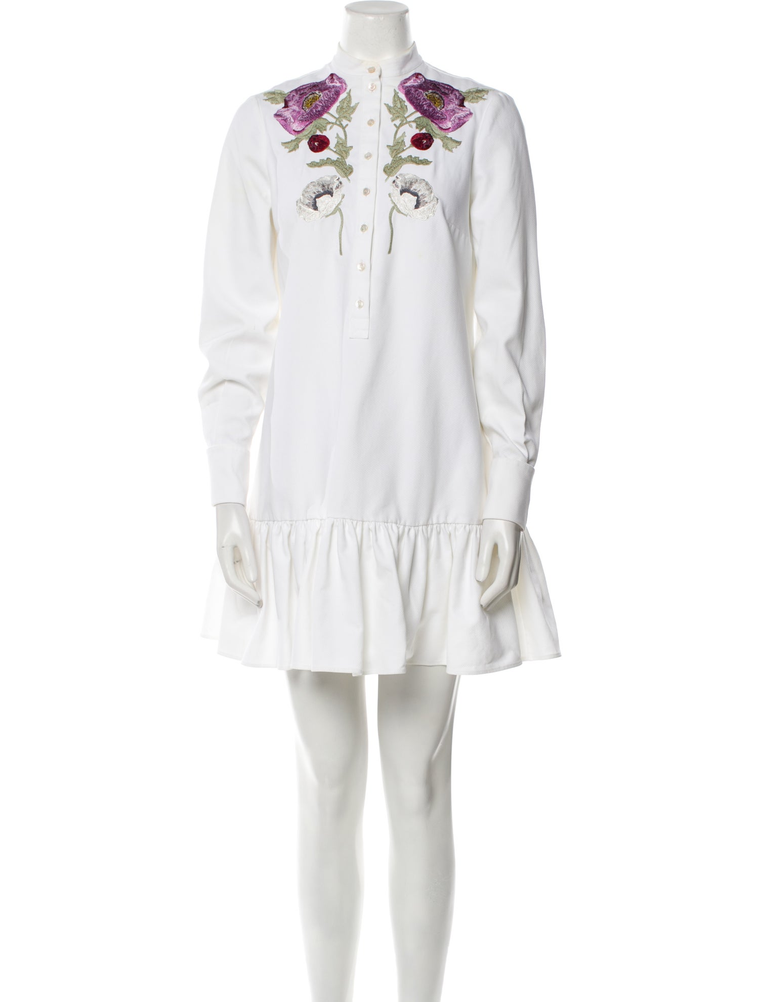 Alexander McQueen Mock Neck Mini Dress