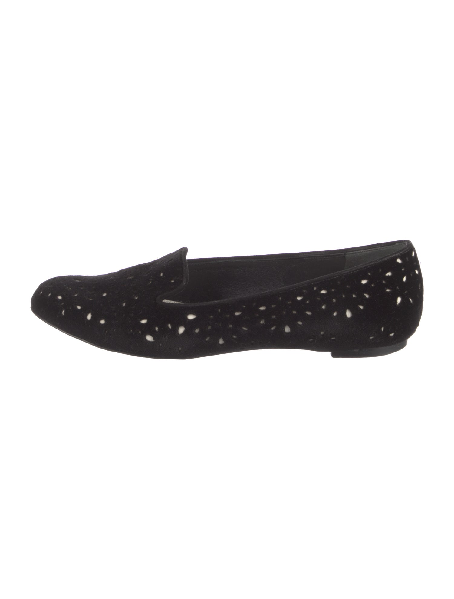 Alexander McQueen Velvet Lasercut Accents Loafers